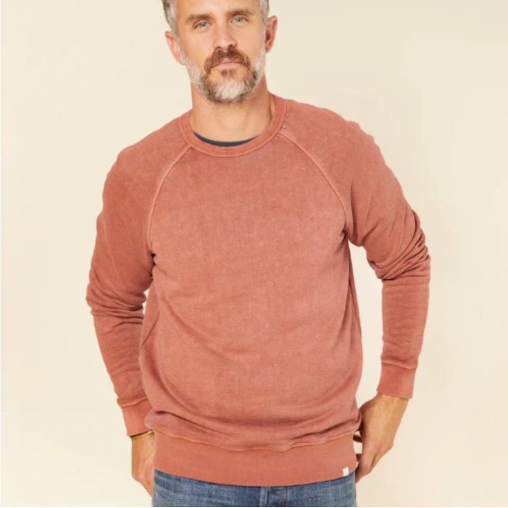 Outerknown Men's Crewneck Sweater in Rust